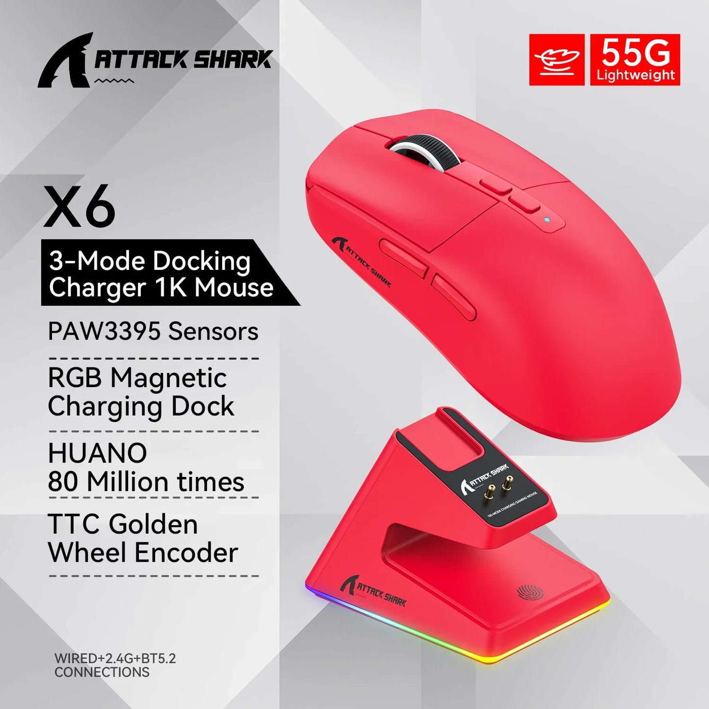 X6 Lightweight Wireless Gaming Mouse