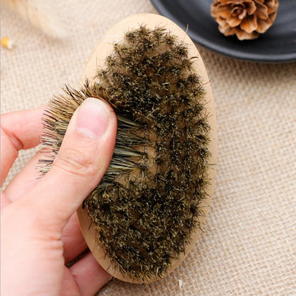 Ensemble de brosses à barbe en poils de sanglier doux avec peigne et ciseaux