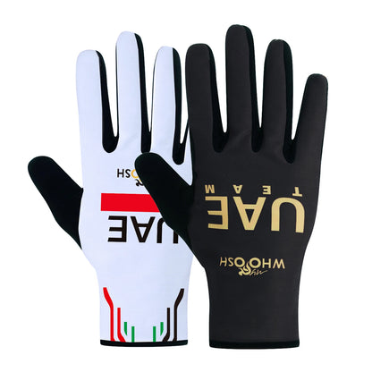 Gold Winter Full-Finger Cycling Gloves - Fitness & Road Bike Gear