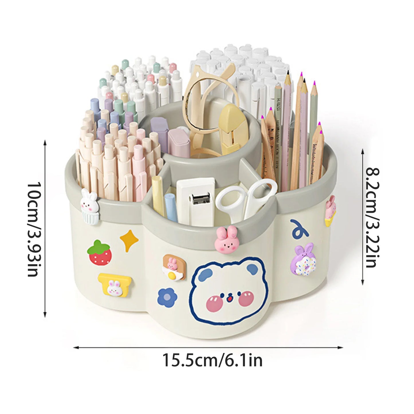Rotating Cosmetic Brush Storage Box