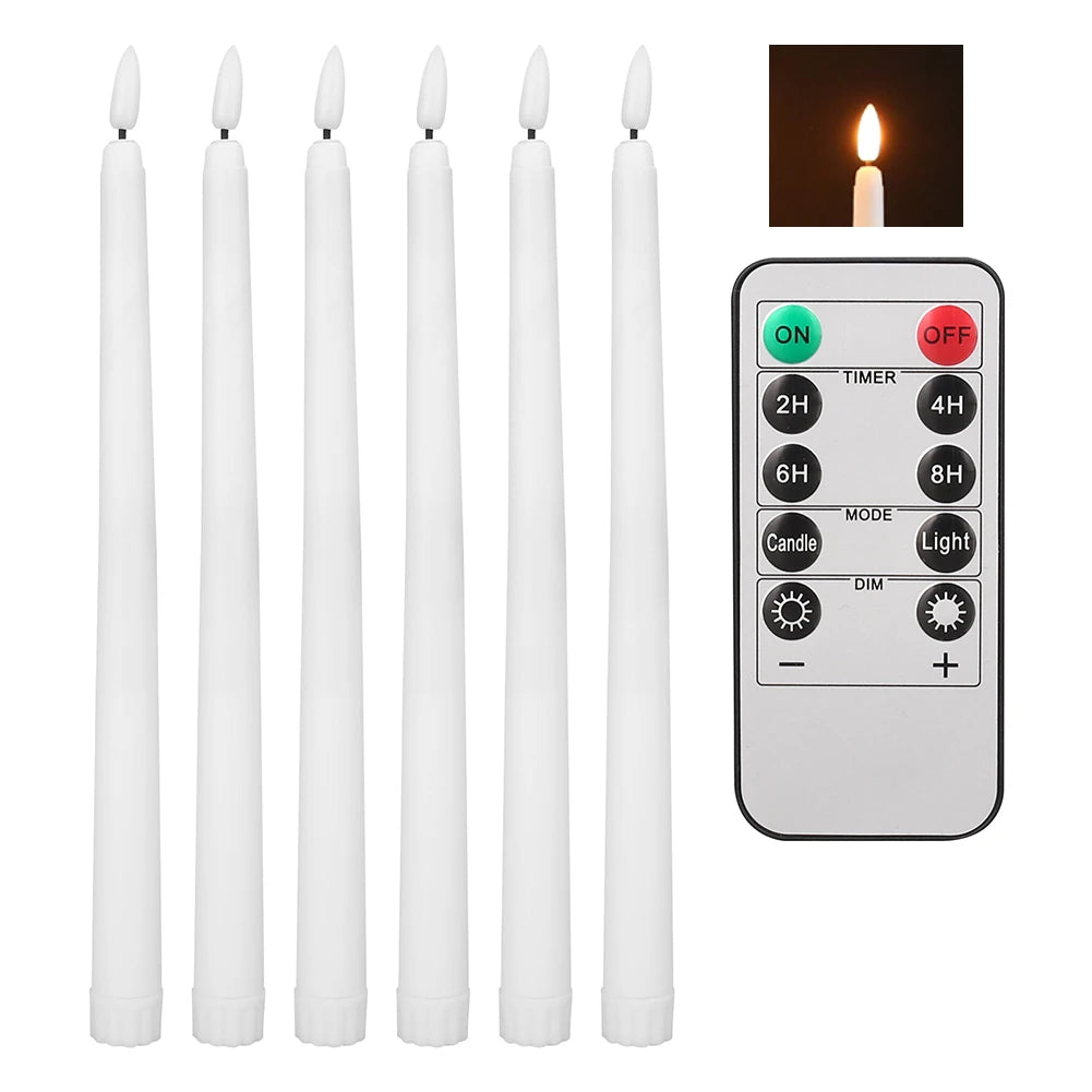 Lot de 4/1 bougies LED sans flamme longues – alimentées par batterie