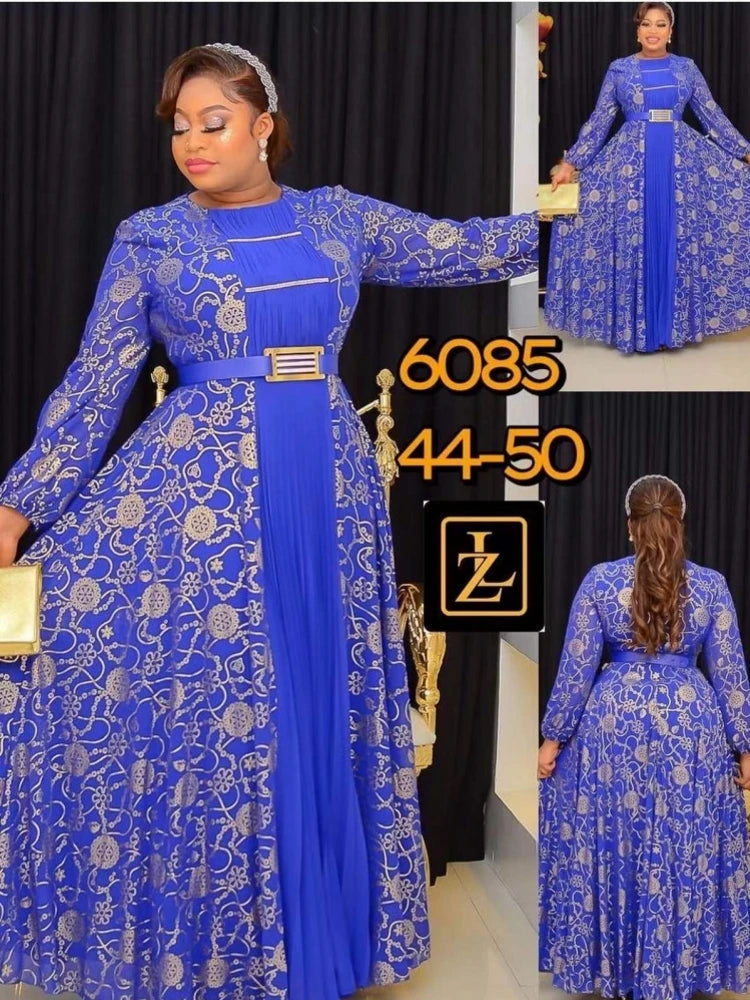 Afrikanisches Maxi-Chiffon-Kleid für Frauen