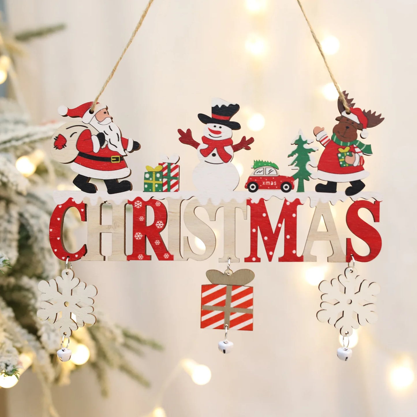 Wooden Christmas Tree Ornaments & Wall Decor