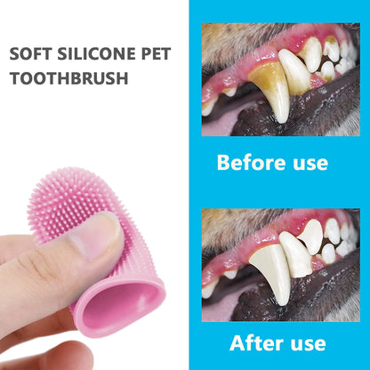 Soft Pet Finger Toothbrush - Dental Care for Dogs & Cats