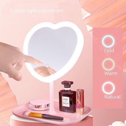 Miroir de maquillage LED - Portable