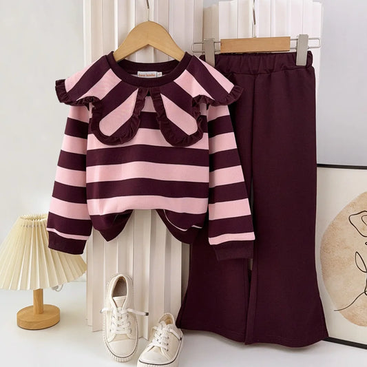 Autumn Girls Polo Collar Set