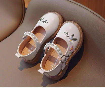 Baby Girl Flower Leather Shoes