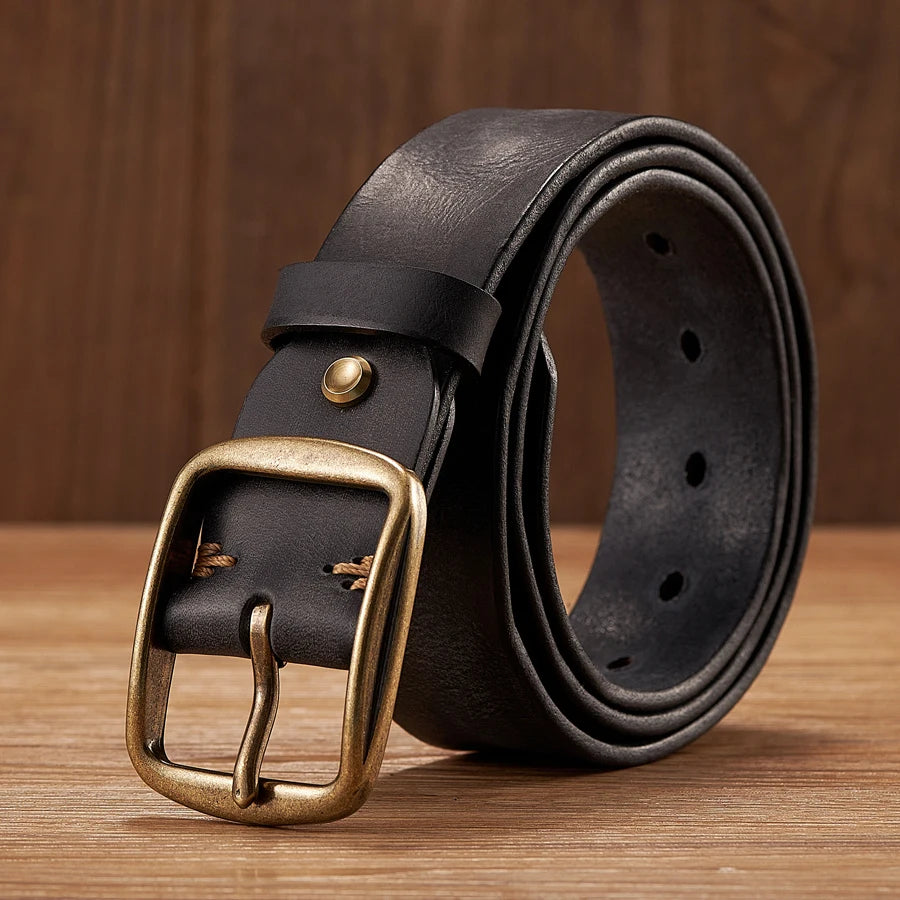 Thick Cowhide Leather Belt