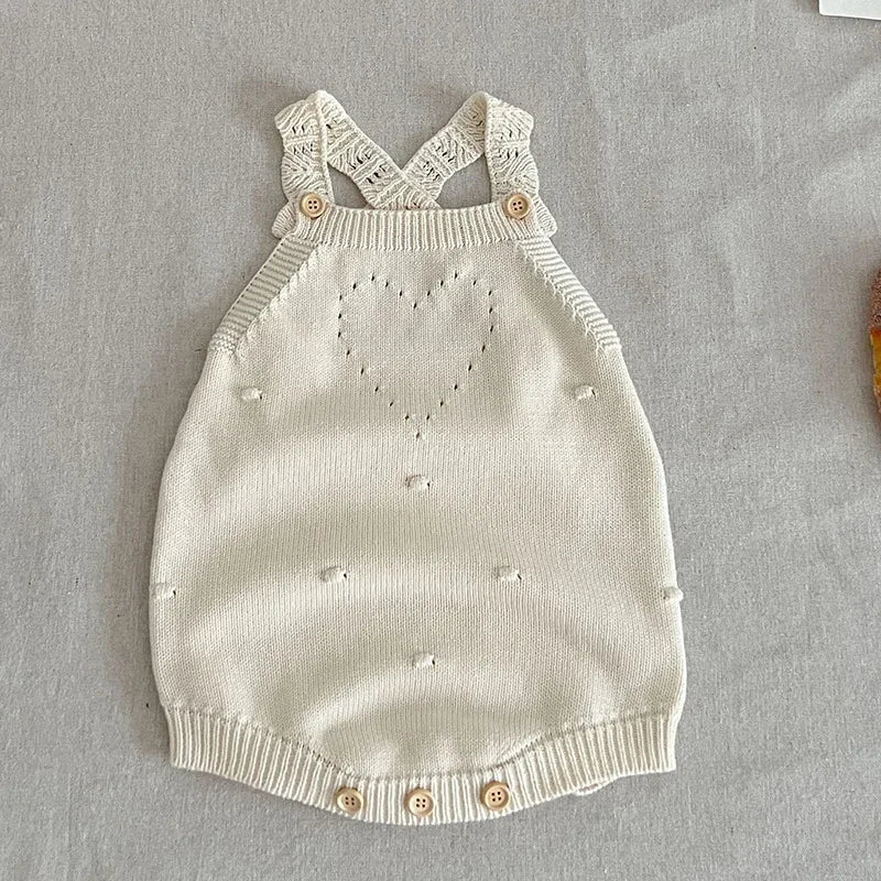 Breathable Knitted Sleeveless Romper Newborn Baby