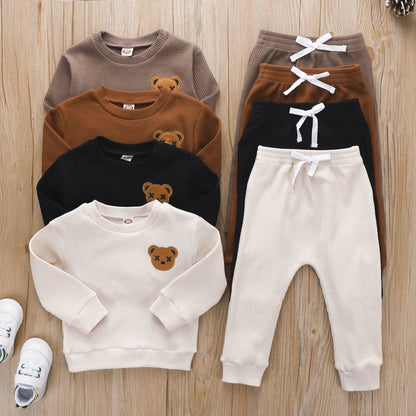 Bear Patch Toddler Boys Outfit