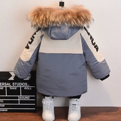 Manteau à capuche en fourrure pour bébé - Parka chaude et élégante pour enfants