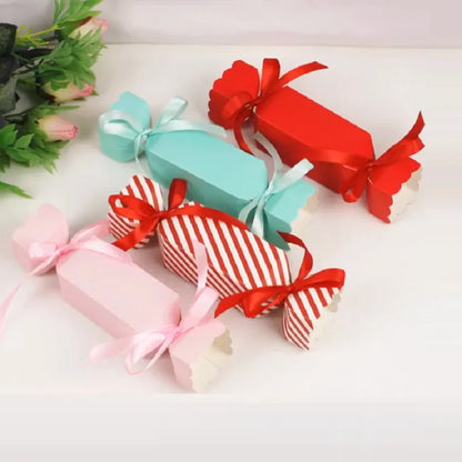 10pcs DIY Christmas Candy Boxes - Ribbons