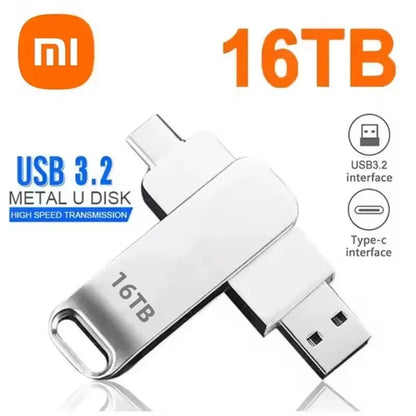 Xiaomi 16 TB USB 3.2-Flash-Laufwerk - wasserdichter Hochgeschwindigkeits-Speicherstick aus Metall
