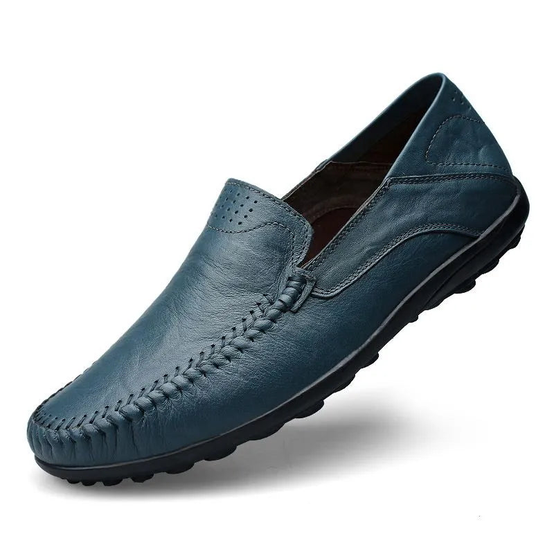 Mocassins décontractés en cuir véritable pour hommes