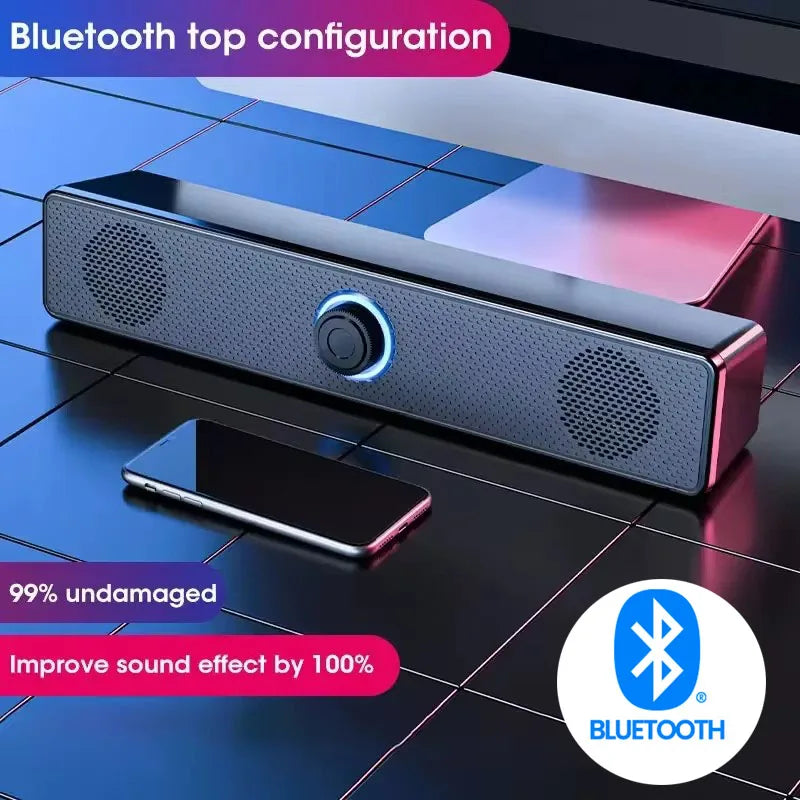 4D Bluetooth 5.0 Soundbar with Subwoofer