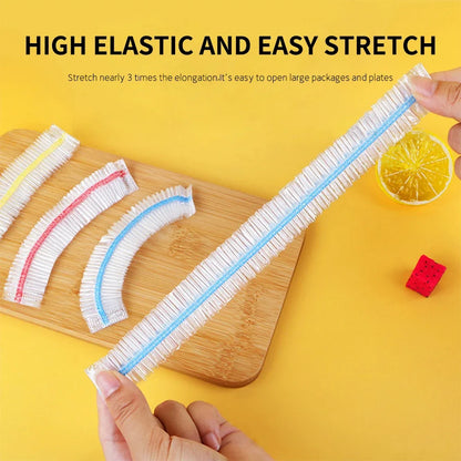 Disposable Elastic Food Covers - Colorful Wrap Set