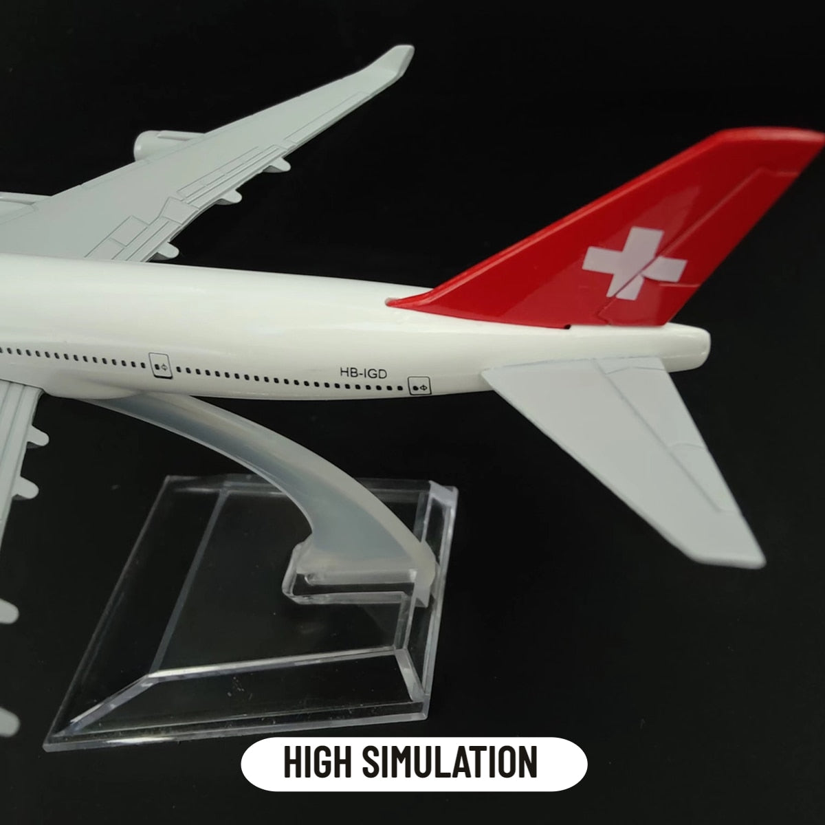 Swissair B747 Flugzeugmodell aus Druckguss