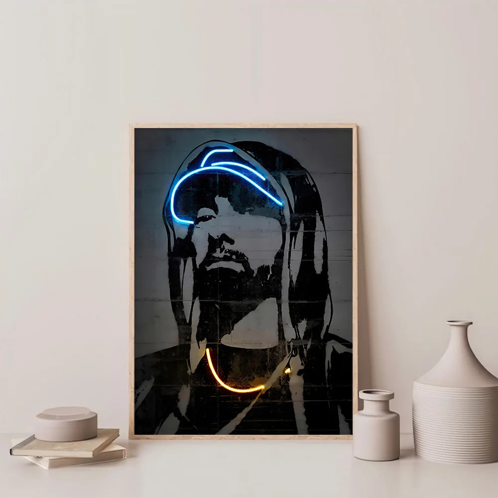 Hip Hop Singers Abstract Wall Art Paintings