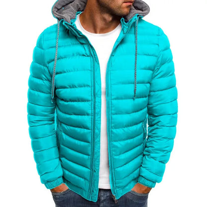 Men's Thick Warm Long Seleve Hooded Winter Zipper Jackets