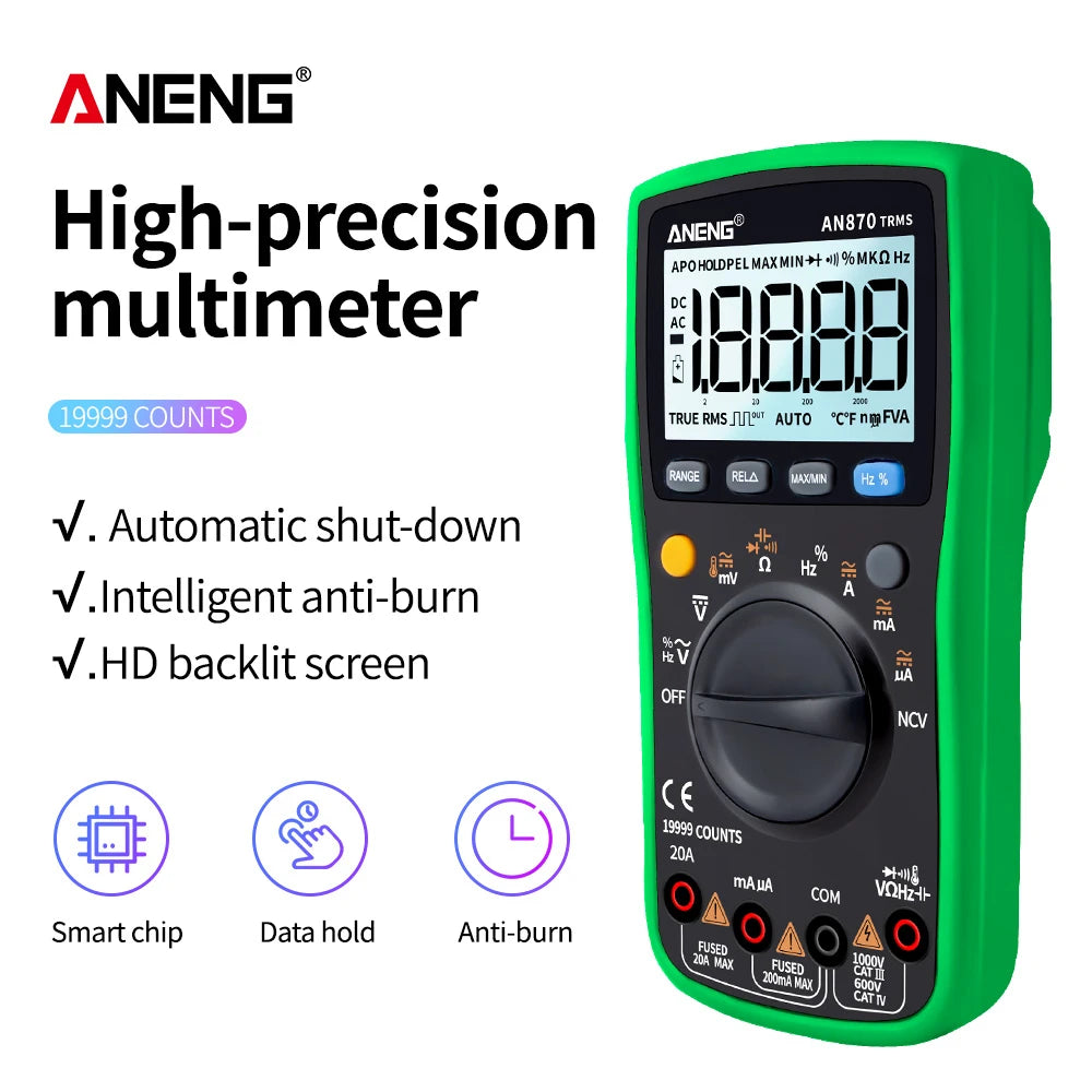 AN870 Digitalmultimeter - True RMS, Transistortester