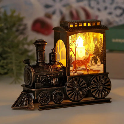 Portable LED Train Night Light Lantern - Christmas Decor