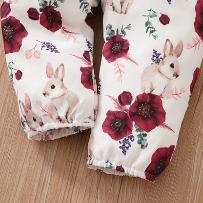 Baby Girl Clothes Set + Flower Pants - 2PCS