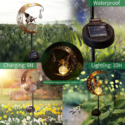 Lampe solaire de jardin de fées lunaires 