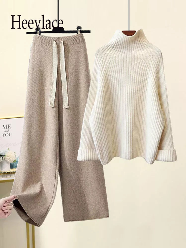 Cozy Knitted Suit Autumn Winter Warmth