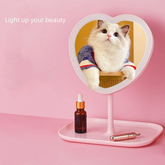 Miroir de maquillage LED - Portable