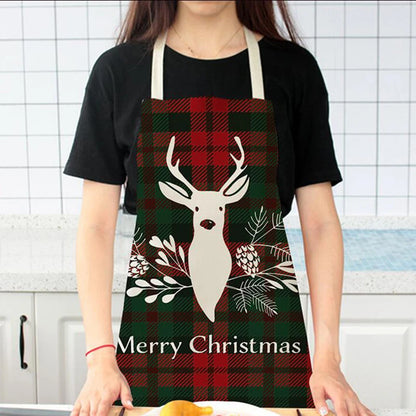 Linen Merry Christmas Apron Christmas Decorations for Home