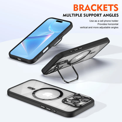 Magnetic Magsafe Phone Case Stand Glass Lens Protector Cover