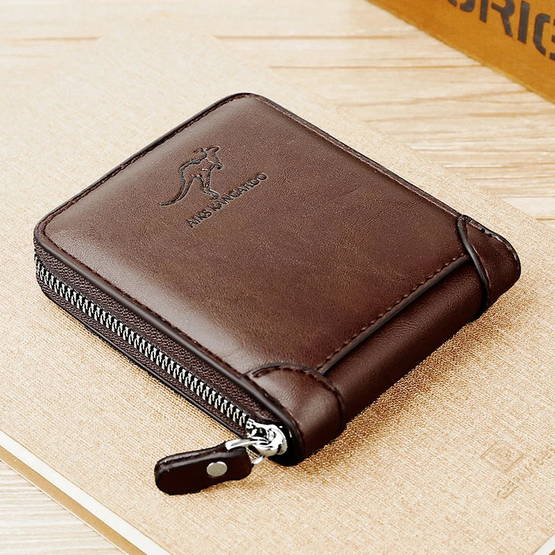 Luxury Leather Wallet with Zipper