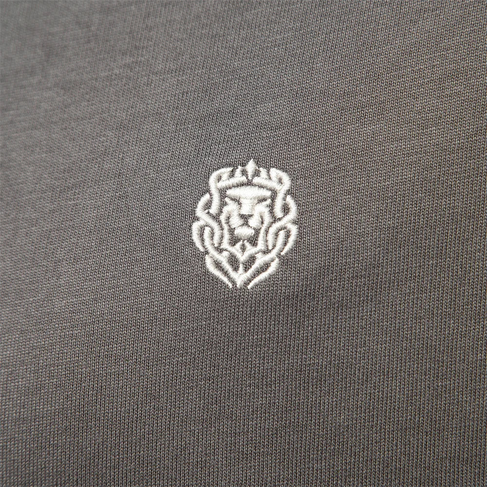 Langärmliges Poloshirt für Herren, 100 % Baumwolle, einfarbig