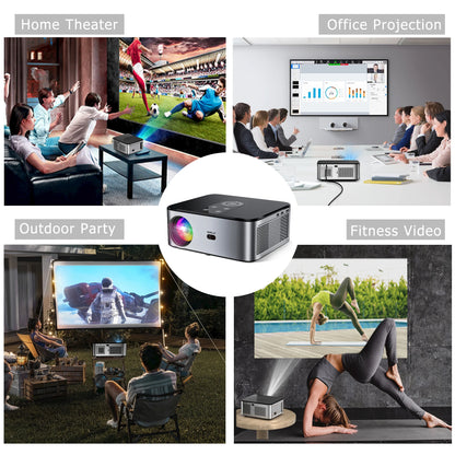 21000 Lumens 4K LED Projector 800 ANSI Full HD 5G WiFi