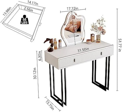 Bureau de courtoisie avec miroir à intensité variable 3 couleurs