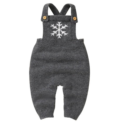 Heart-Shaped Sleeveless Knit Romper for Babies