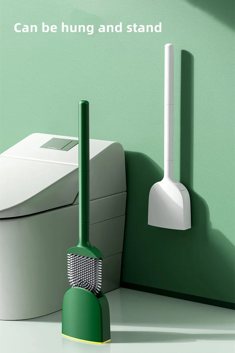 Brosse WC en silicone avec support mural