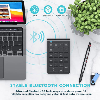 Pavé numérique Bluetooth rechargeable sans fil - Slim 22 touches