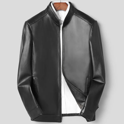 Veste en cuir classique pour hommes