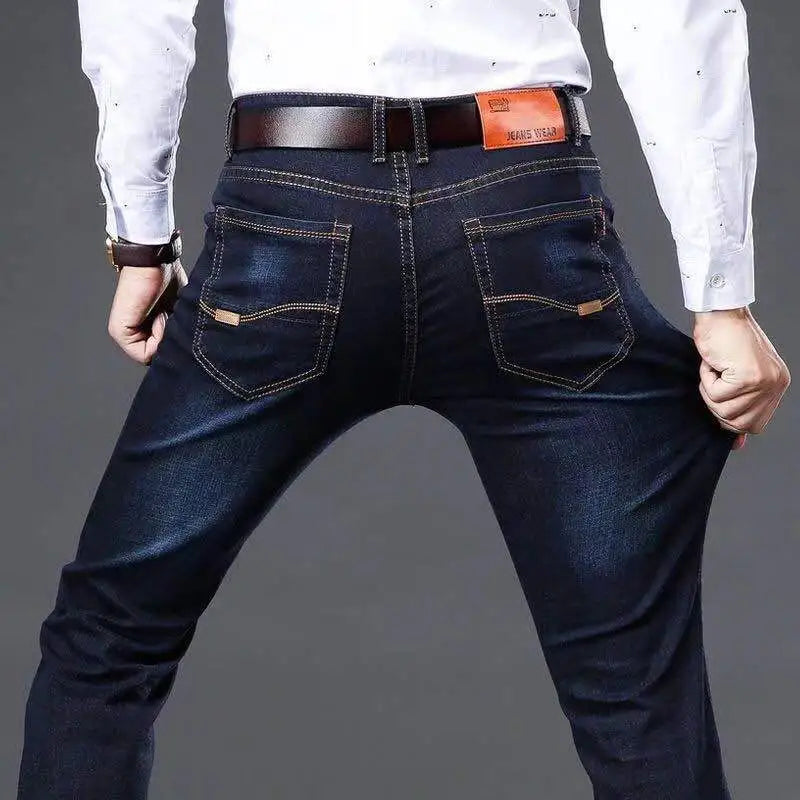 Pantalon de travail décontracté en jean bleu d'été pour hommes