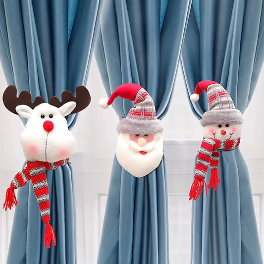 1pc Snowman Christmas Curtain Buckle