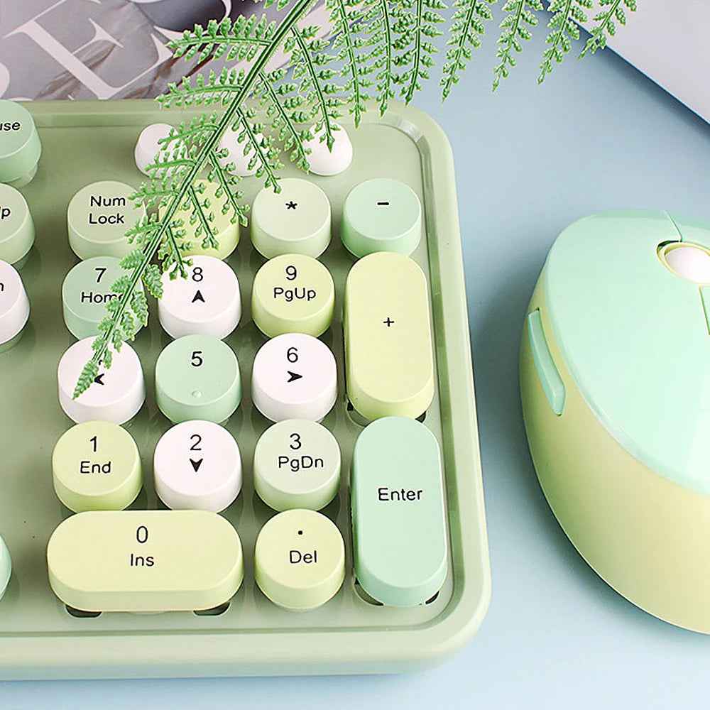 Combo clavier et souris sans fil couleur bonbon