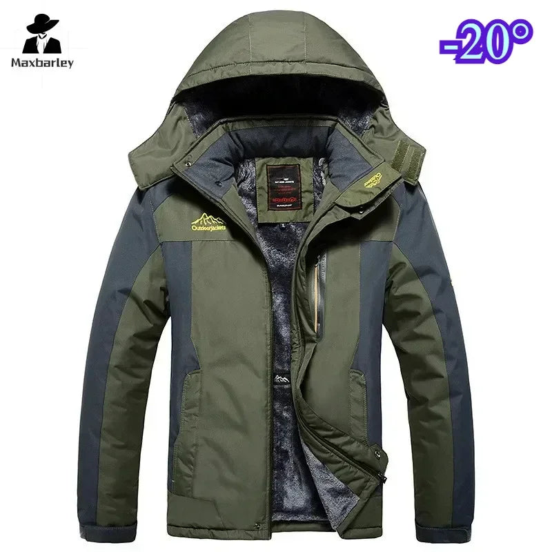 Parka à capuche épaisse et imperméable pour homme – Veste militaire polaire grande taille 9XL