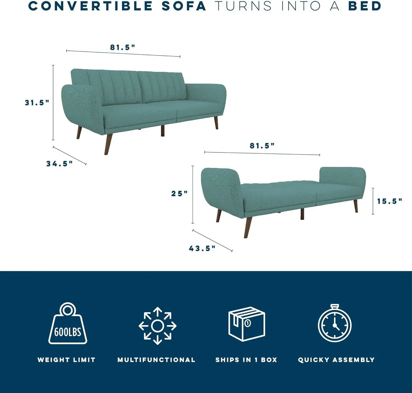 Futon-Schlafsofa und Couch-Schlafsofa