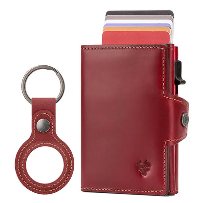 New Automatic Card Holder Genuine Leather Wallet
