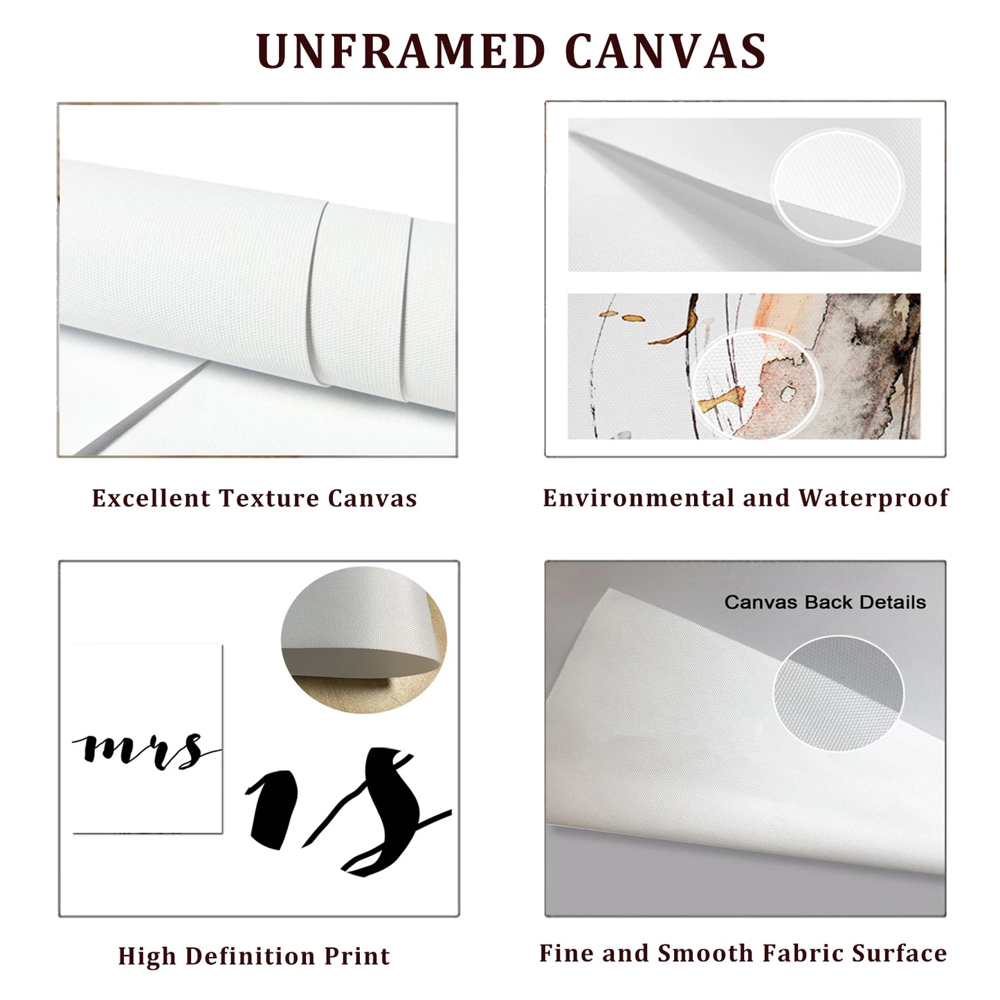 Abstract Green Plants Canvas Wall Art Painting