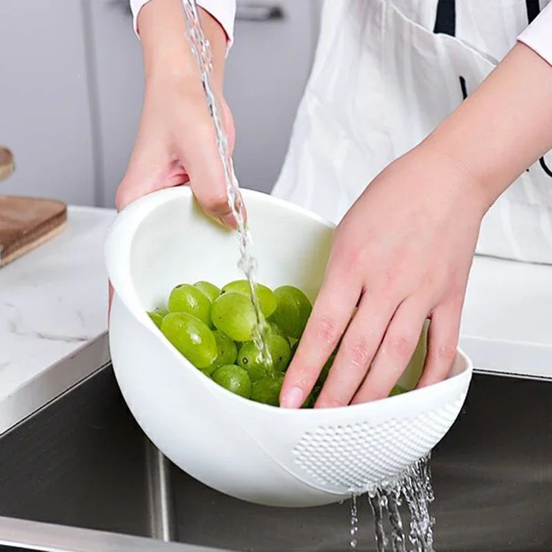 Multi-Function Rice Washing and Strainer Basket