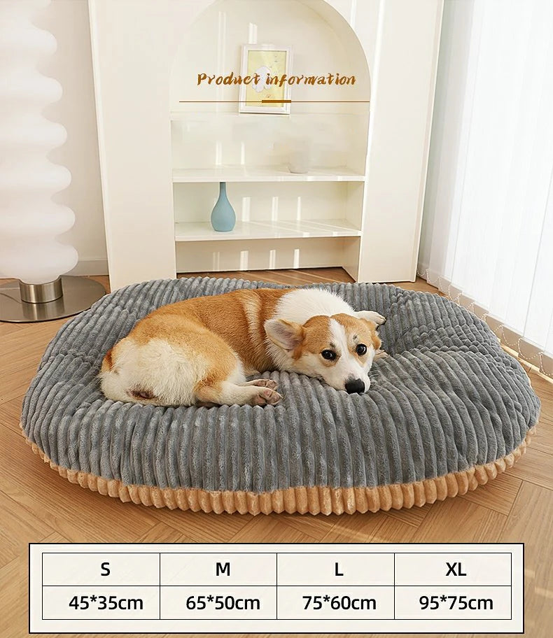 Plush Double-Sided Dog Bed Set