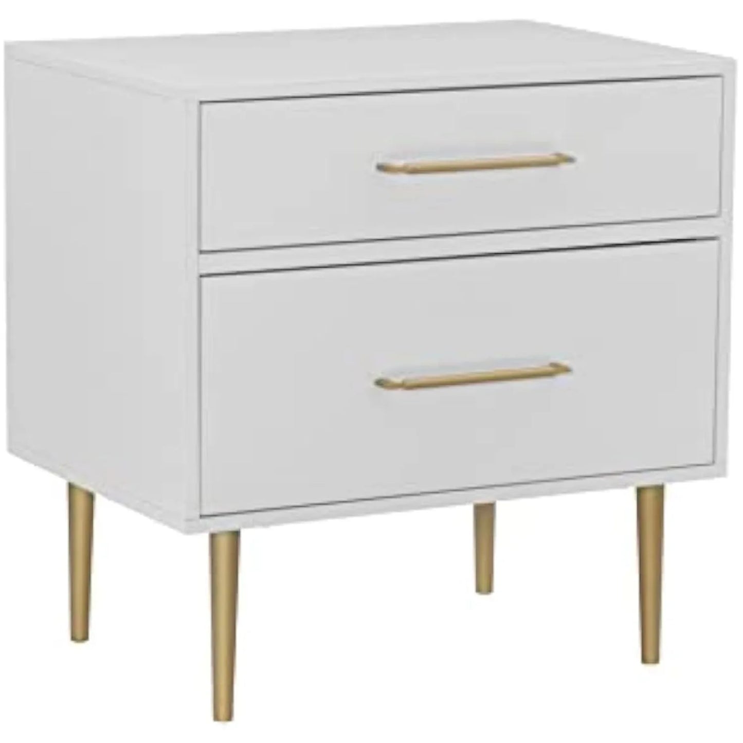 2-Drawer Nightstand-White