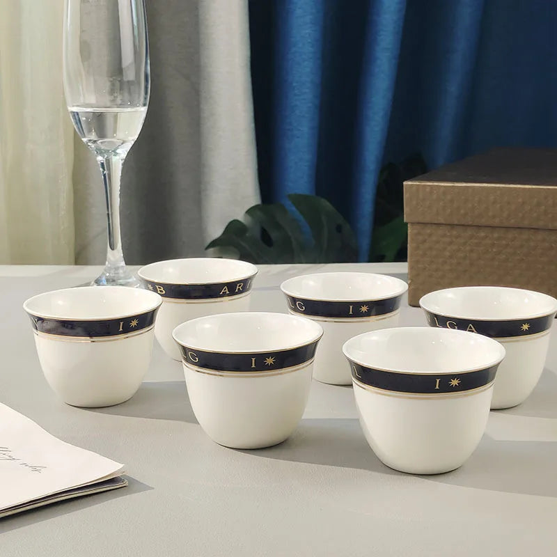 Ensemble de tasses à expresso en céramique 6 pièces